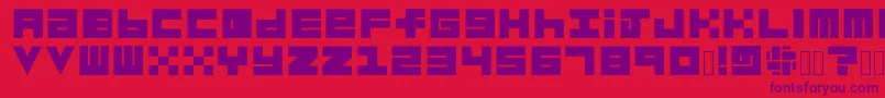 Habesha Blocks BLACK Font – Purple Fonts on Red Background