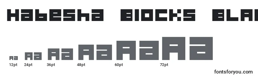 Größen der Schriftart Habesha Blocks BLACK