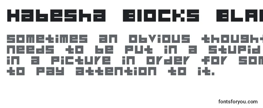 Schriftart Habesha Blocks BLACK