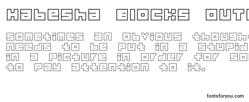 Habesha Blocks OUTLINES Font
