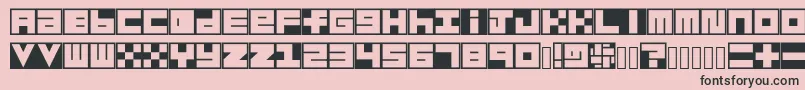 Habesha Blocks Font – Black Fonts on Pink Background
