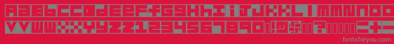 Habesha Blocks Font – Gray Fonts on Red Background