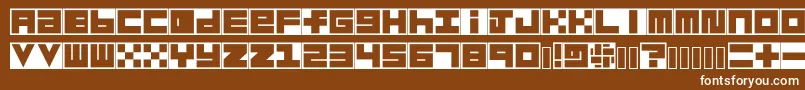 Habesha Blocks Font – White Fonts on Brown Background