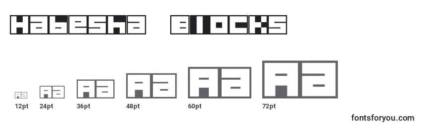 Habesha Blocks-fontin koot