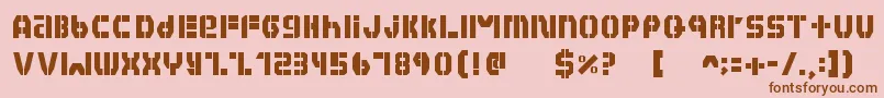 HabeshaSTENCIL Font – Brown Fonts on Pink Background