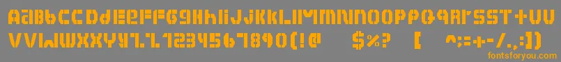 HabeshaSTENCIL-Schriftart – Orangefarbene Schriften auf grauem Hintergrund