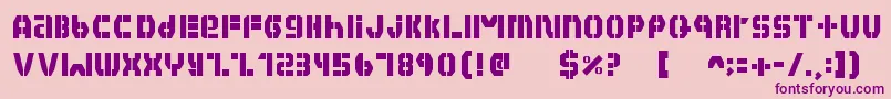 HabeshaSTENCIL Font – Purple Fonts on Pink Background