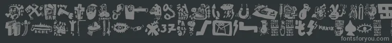 HabitaciРІn 37 Font – Gray Fonts on Black Background