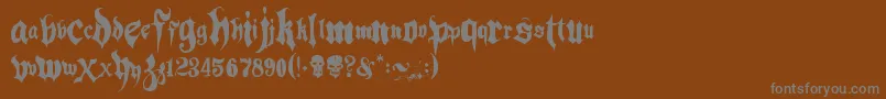 Подробнее о шрифте hacjiuza Шрифт hacjiuza – серые шрифты на коричневом фоне