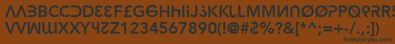hacka    Font – Black Fonts on Brown Background