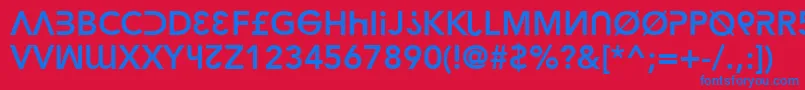 hacka    Font – Blue Fonts on Red Background