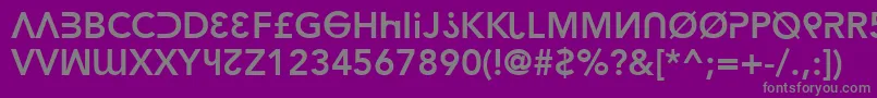 フォントhacka    – 紫の背景に灰色の文字