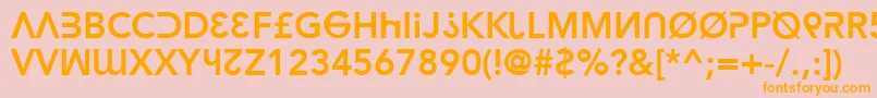 hacka    Font – Orange Fonts on Pink Background