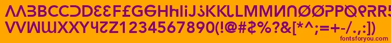 hacka    Font – Purple Fonts on Orange Background
