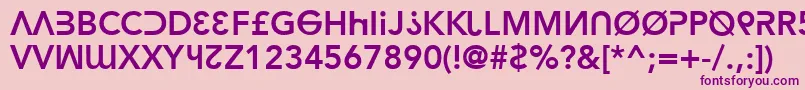 hacka    Font – Purple Fonts on Pink Background