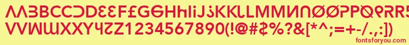 hacka    Font – Red Fonts on Yellow Background