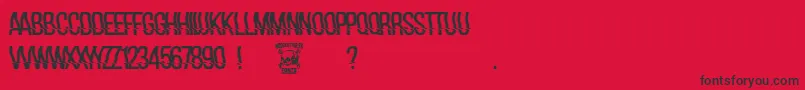 hackerchaos Font – Black Fonts on Red Background