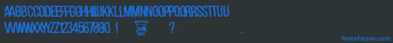 hackerchaos Font – Blue Fonts on Black Background