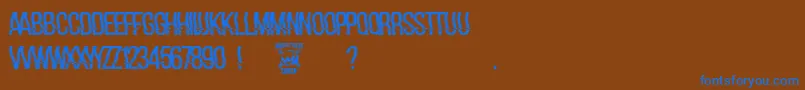 hackerchaos Font – Blue Fonts on Brown Background