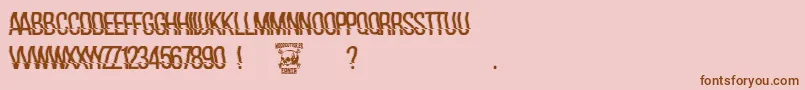 hackerchaos Font – Brown Fonts on Pink Background