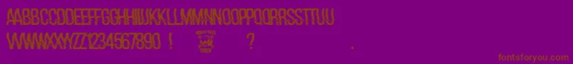 hackerchaos Font – Brown Fonts on Purple Background