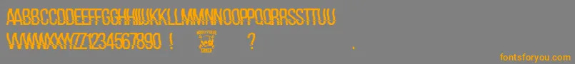 hackerchaos Font – Orange Fonts on Gray Background