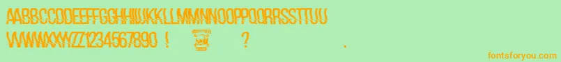 hackerchaos Font – Orange Fonts on Green Background