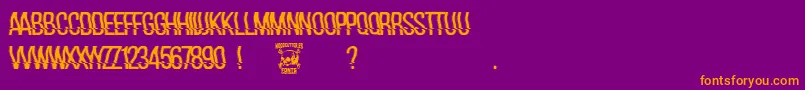 hackerchaos Font – Orange Fonts on Purple Background