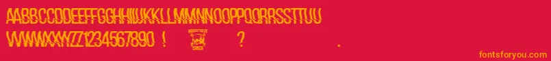 More about hackerchaos Font hackerchaos Font – Orange Fonts on Red Background