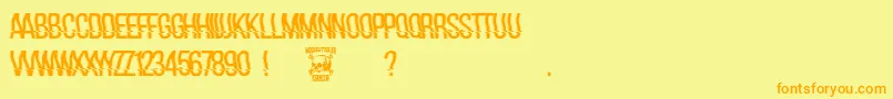 hackerchaos Font – Orange Fonts on Yellow Background