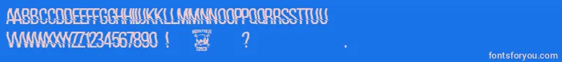 hackerchaos Font – Pink Fonts on Blue Background