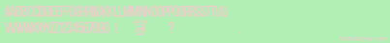 hackerchaos Font – Pink Fonts on Green Background
