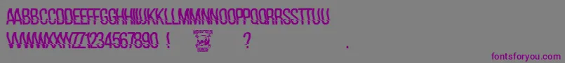 hackerchaos Font – Purple Fonts on Gray Background