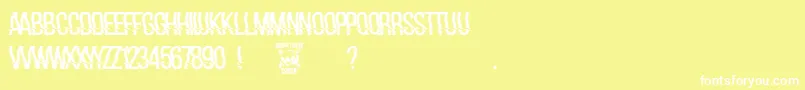 hackerchaos Font – White Fonts on Yellow Background