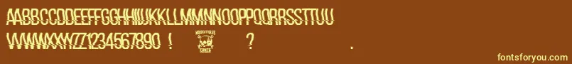 hackerchaos Font – Yellow Fonts on Brown Background