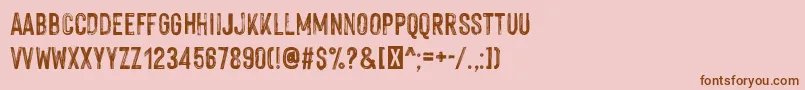 HackneyPersonalUseOnly Font – Brown Fonts on Pink Background