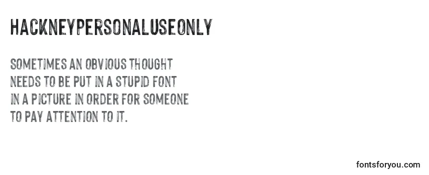 HackneyPersonalUseOnly Font