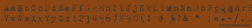1942Report-fontti – mustat fontit ruskealla taustalla