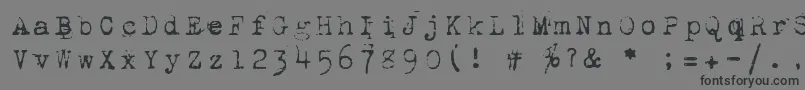 1942Report-fontti – mustat fontit harmaalla taustalla