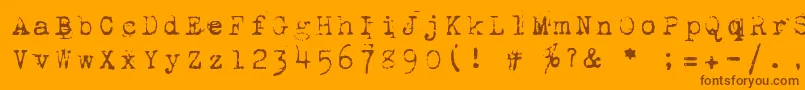 1942Report-fontti – ruskeat fontit oranssilla taustalla