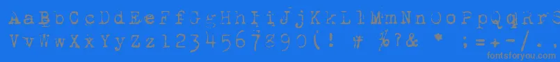 Шрифт 1942Report – серые шрифты на синем фоне