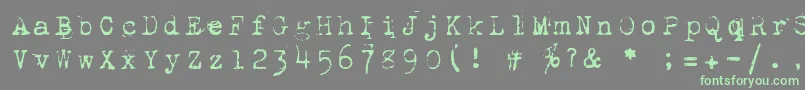 1942Report Font – Green Fonts on Gray Background