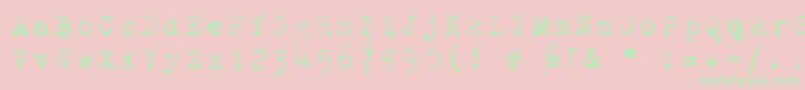 フォント1942Report – ピンクの背景に緑の文字