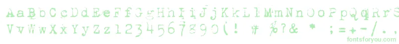 フォント1942Report – 白い背景に緑のフォント