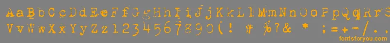 1942Report Font – Orange Fonts on Gray Background