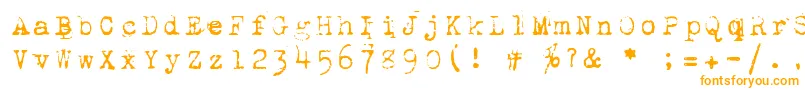 1942Report-Schriftart – Orangefarbene Schriften