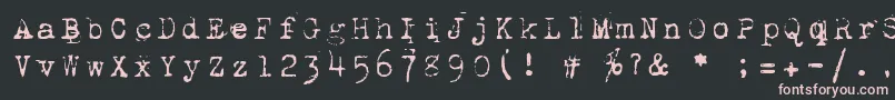1942Report Font – Pink Fonts on Black Background