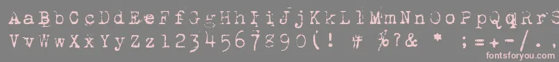 1942Report Font – Pink Fonts on Gray Background