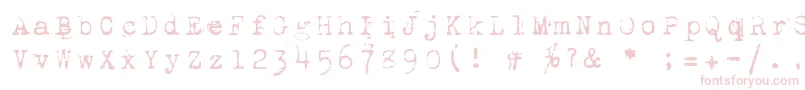 Czcionka 1942Report – różowe czcionki na białym tle