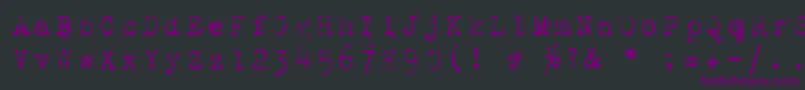 Шрифт 1942Report – фиолетовые шрифты на чёрном фоне